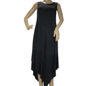 Papillon Asymmetrical Maxi Black Summer Dress